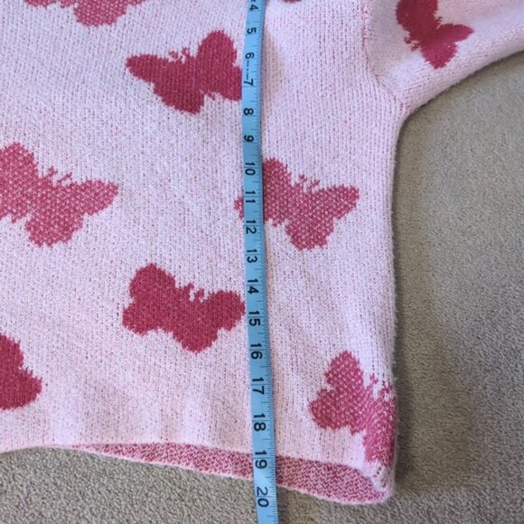 Nobo Barbie Lounge Boxy Chunky Novelty Butterfly Glam Sweater M - Picture 5 of 7